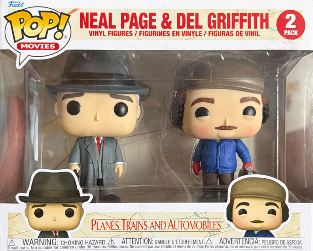 Planes, Trains & Automobiles - 2 Pack (Neal Page & Del Griffith)  vinyl figure collectible [Barcode 889698809214] - Main Image 4