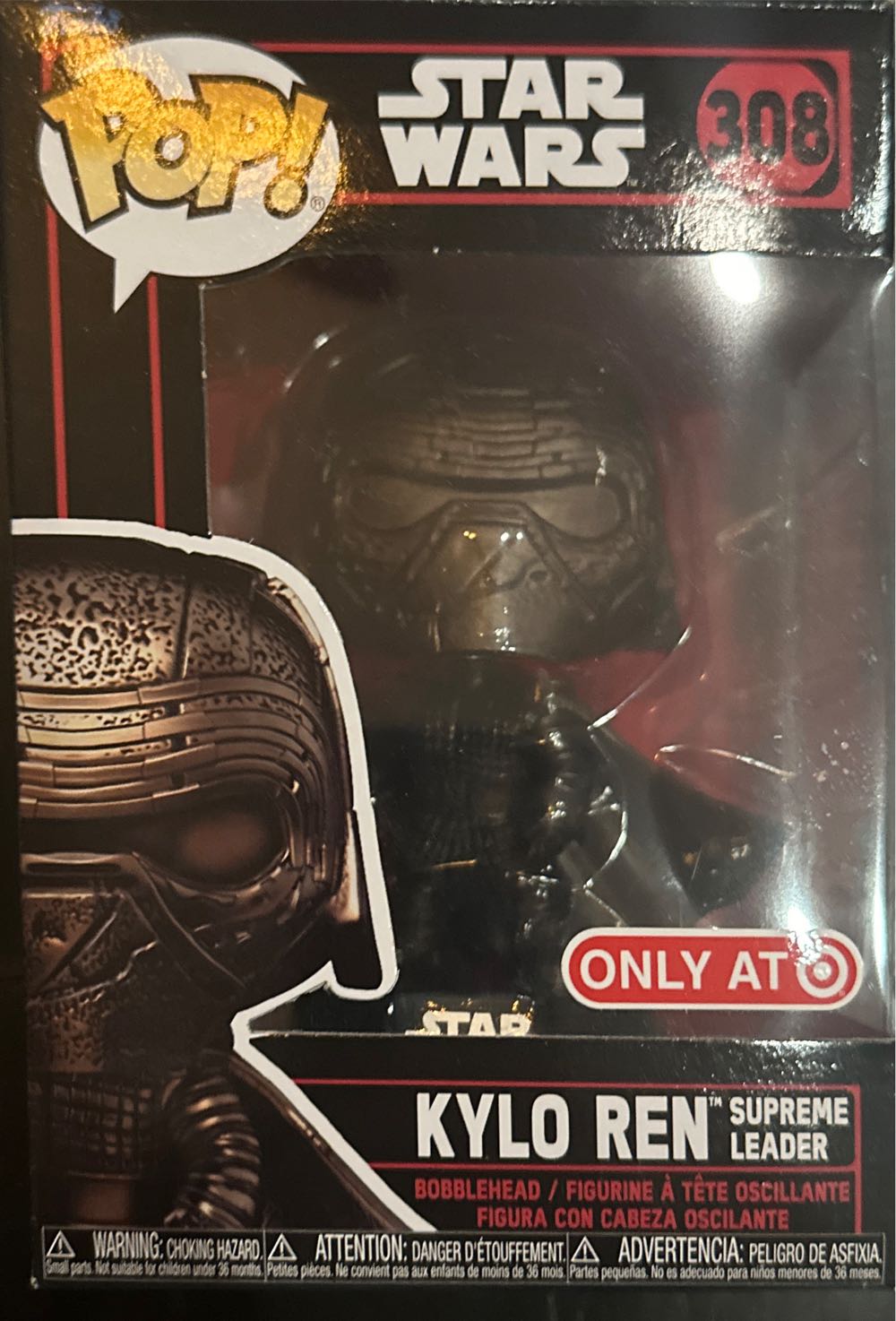 Kylo Ren Supreme Leader, #308 - Star Wars vinyl figure collectible [Barcode 889698818421] - Main Image 2