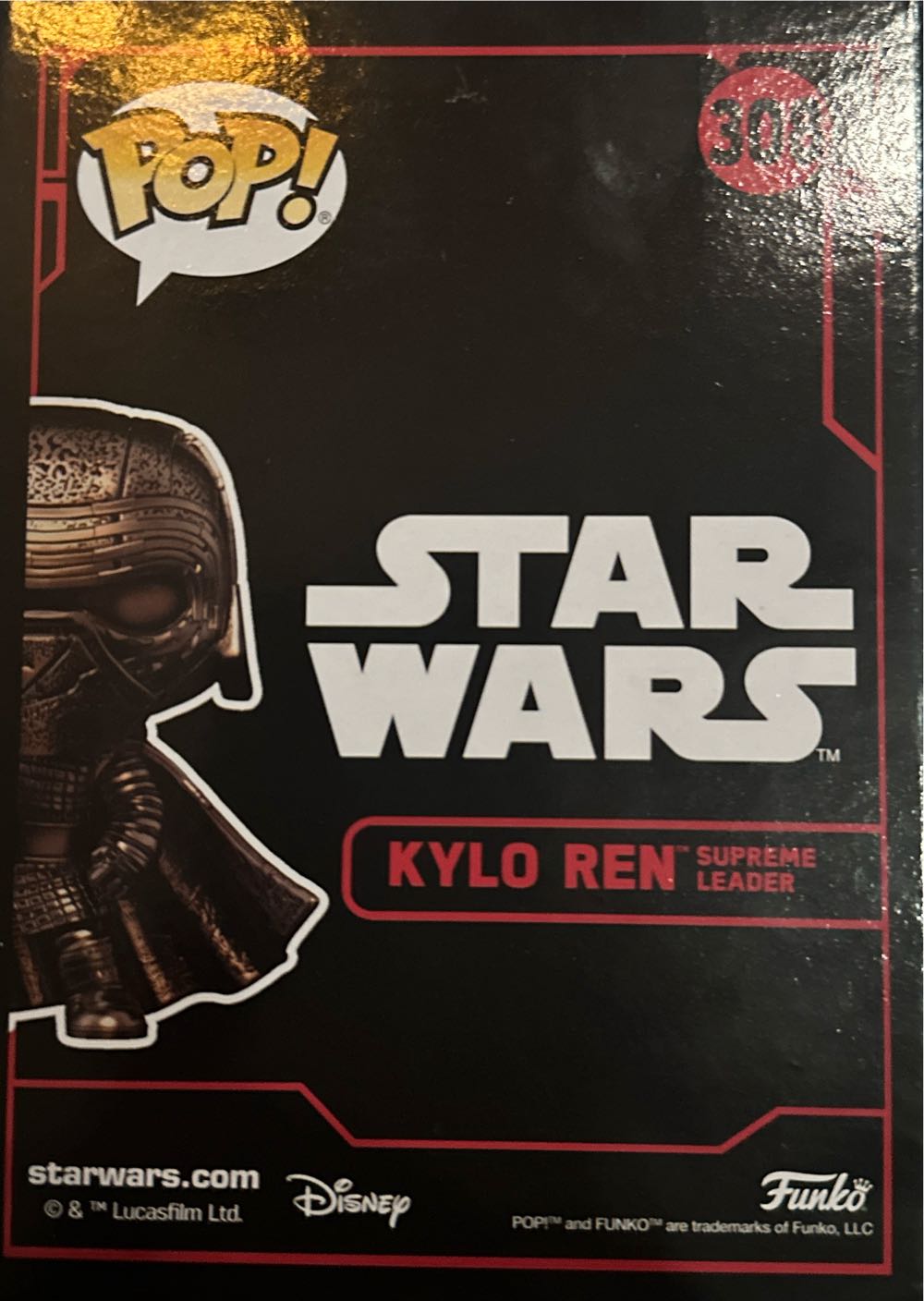 Kylo Ren Supreme Leader, #308 - Star Wars vinyl figure collectible [Barcode 889698818421] - Main Image 3