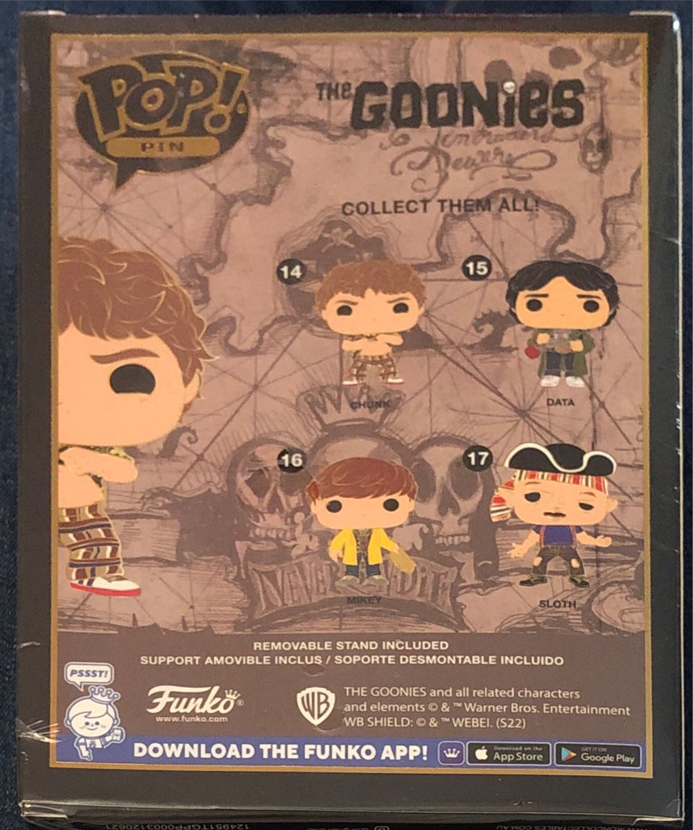 Funko Pop! Sized Pins: Goonies Chunk  vinyl figure collectible [Barcode 671803401990] - Main Image 3