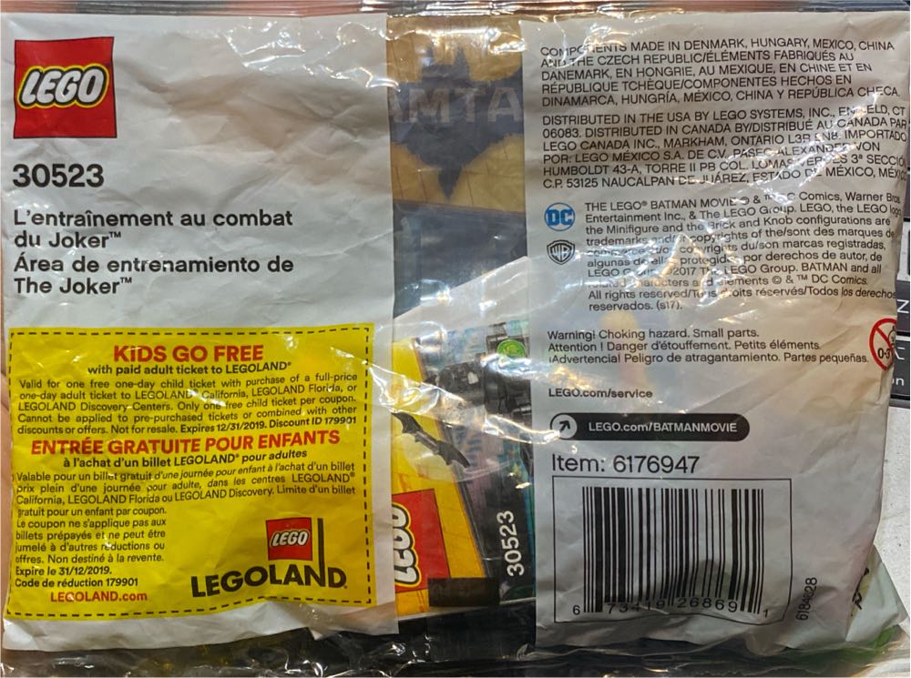 Lego Joker Bag  vinyl figure collectible [Barcode 673419268691] - Main Image 2