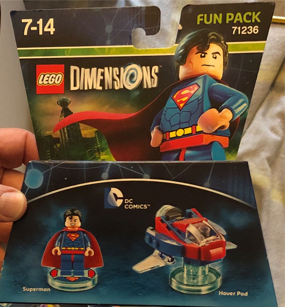 Lego Dimensions Superman Fun Pack Dc Brand New Sealed 71236 Hover Pod & Only Tag Base 71236 Dimensions: Complete  vinyl figure collectible [Barcode 5051892188807] - Main Image 2