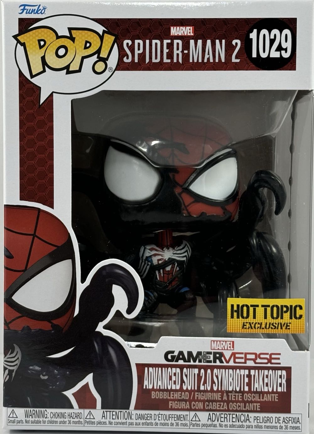 Spider-man: Advanced Suit 2.0 Symbiote Takeover Pop! 1029 - Spider-Man vinyl figure collectible [Barcode 889698828727] - Main Image 2