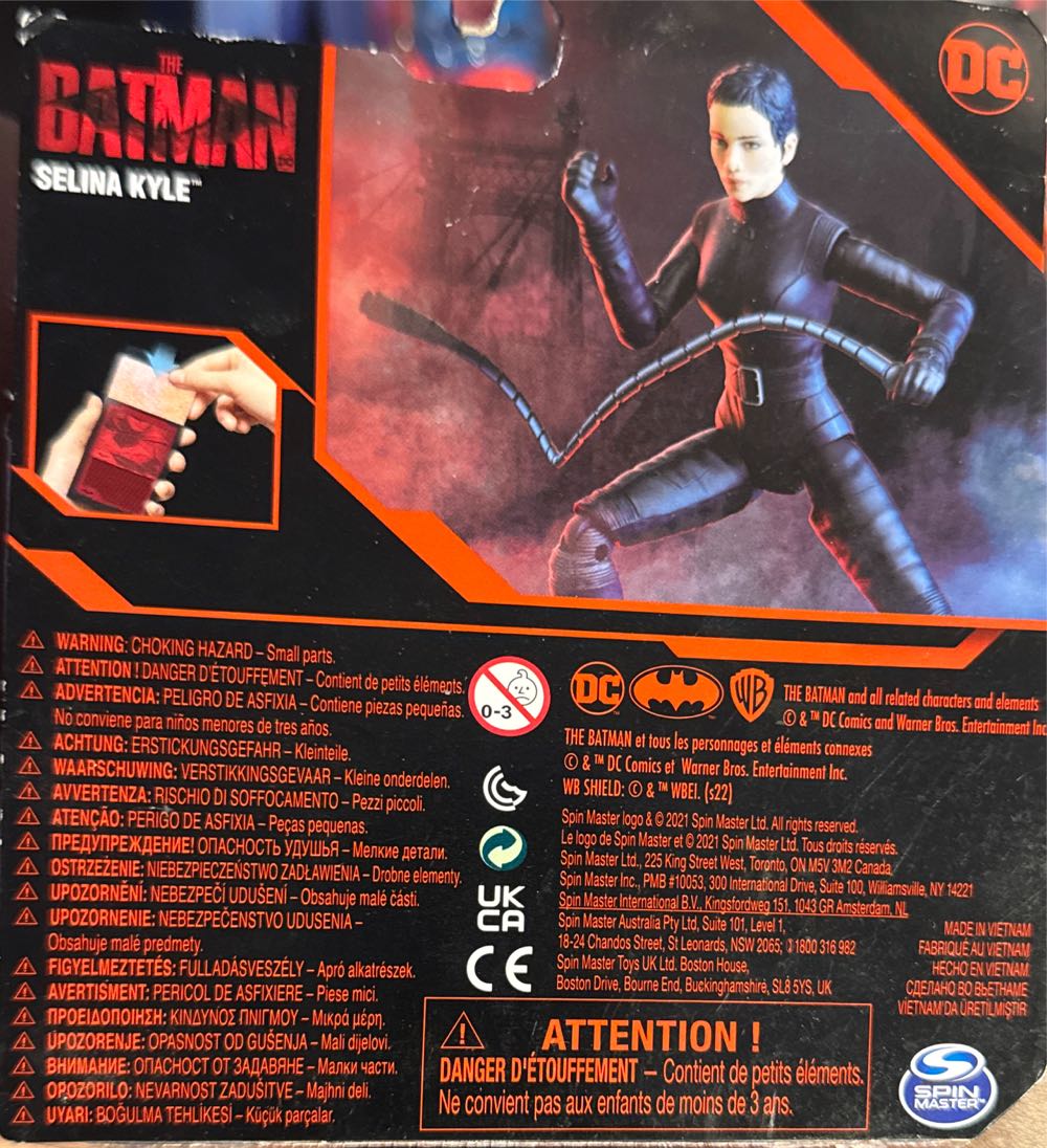 Kyle 4” Action 3 Accessories Dc Batman Selina Kyle Catwoman 4” Selina & Batman Movie Selina The Spin Master New Card Mystery 3.75” With Brand Nib Assortment Toy W Spinmaster Inch Sealed  vinyl figure collectible [Barcode 778988366820] - Main Image 2