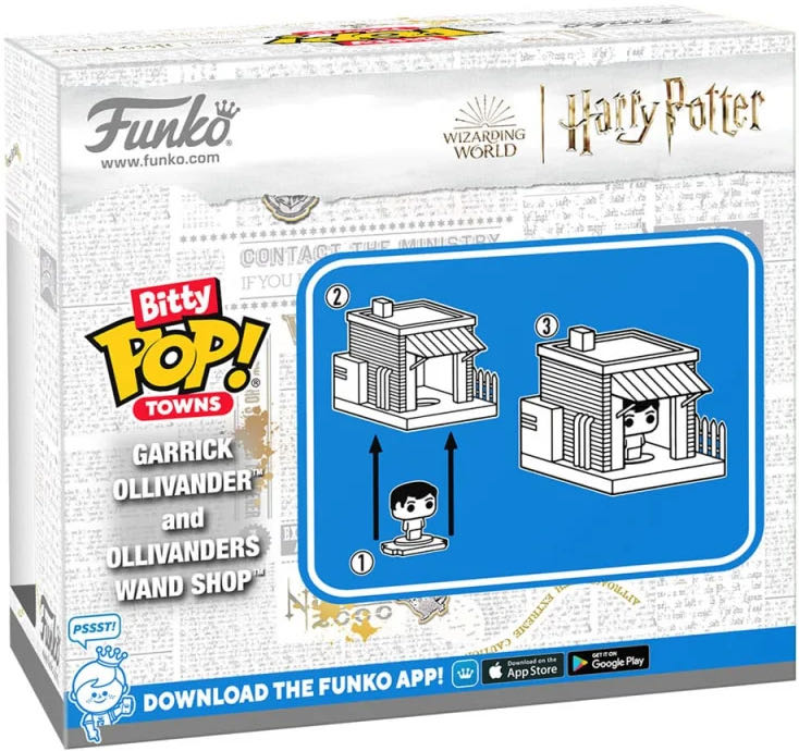 Bitty Pop! Towns Harry Potter Garrick Ollivander And Ollivander’s Wand Shop - Harry Potter vinyl figure collectible [Barcode 889698836272] - Main Image 2