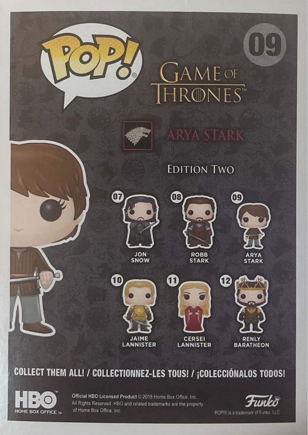 Arya Stark  vinyl figure collectible [Barcode 830395030890] - Main Image 4