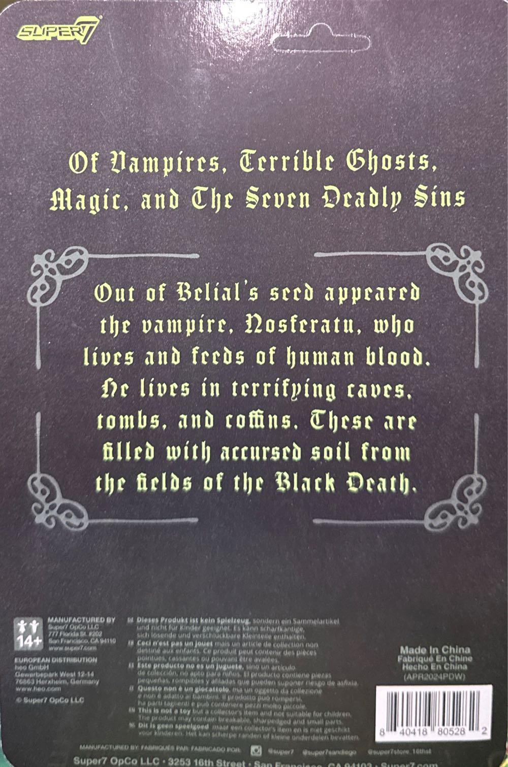 Count Orlok - Nosferatu vinyl figure collectible [Barcode 840418805282] - Main Image 2