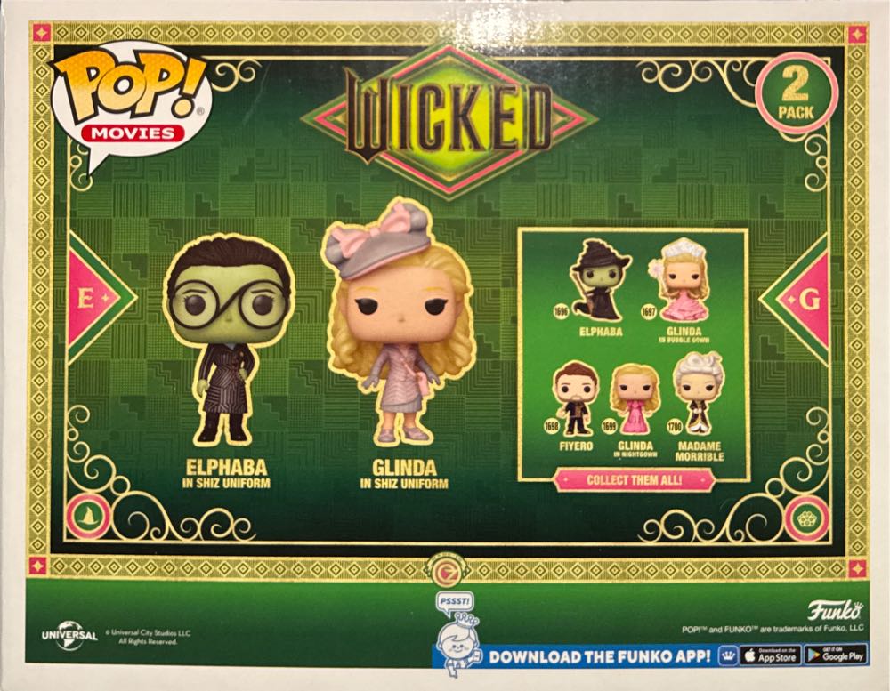 Elphaba & Glinda In Shiz Uniform  vinyl figure collectible [Barcode 889698848596] - Main Image 4