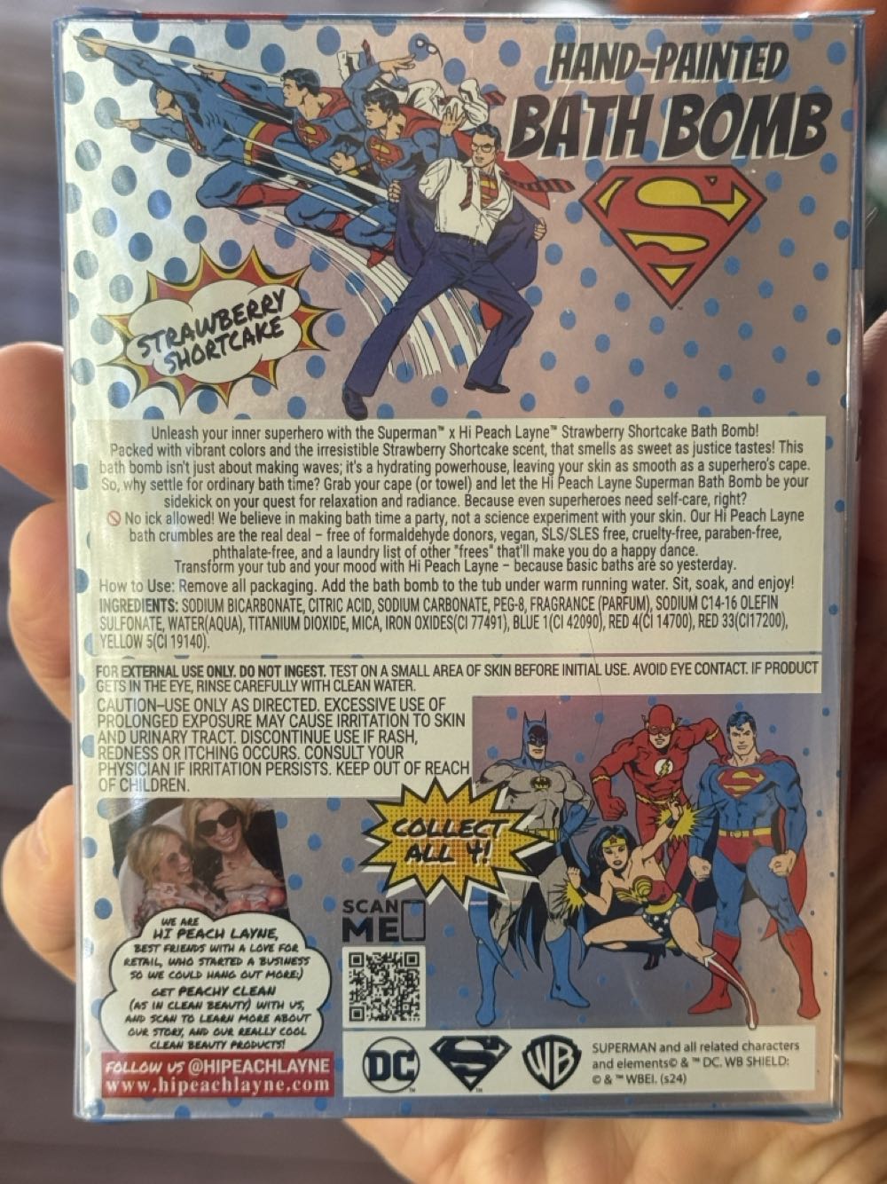 Superman Bath Bomb Hand Painted  vinyl figure collectible - Main Image 2