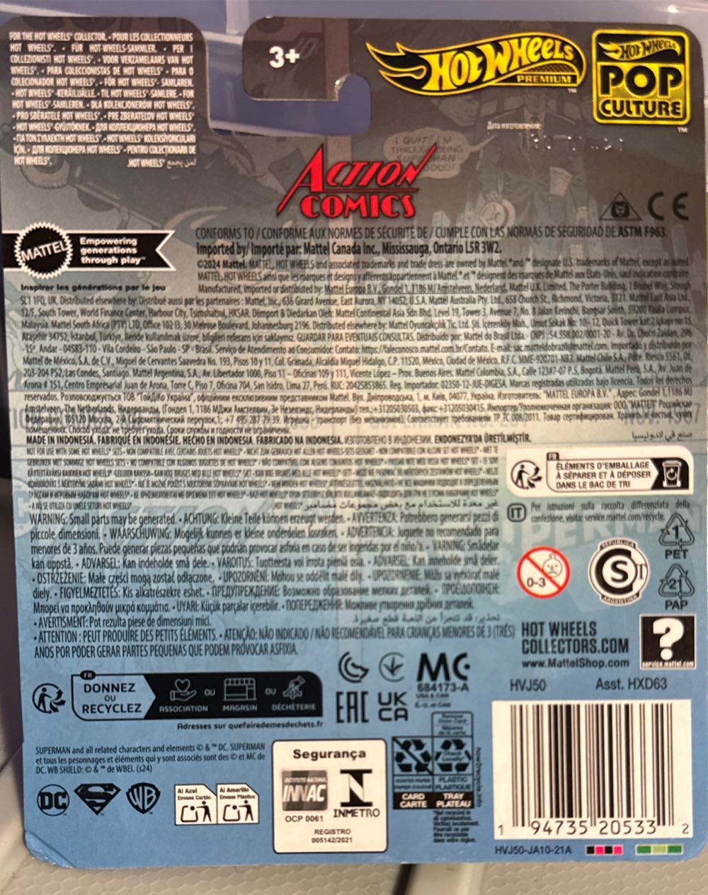 Hot Wheels Model Car Superman Action Comics 1 Action Sedan Die Cast Scale 1:64 Length 8 Cm Hvj50 Series Pop Culture  vinyl figure collectible [Barcode 194735205332] - Main Image 2