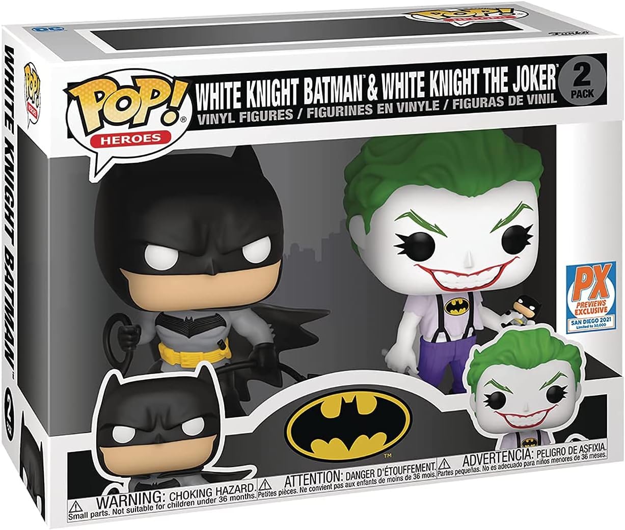 WHITE KNIGHT BATMAN & WHITE KNIGHT THE JOKER - Batman vinyl figure collectible - Main Image 3