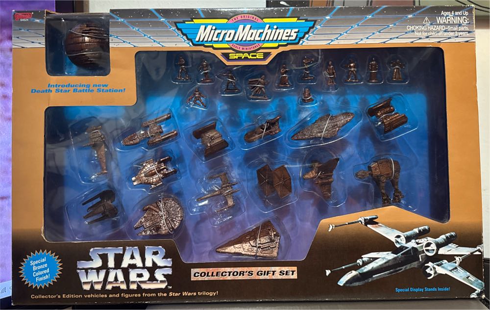 Wars Set Bronze Space Star Wars Micro Machines Space Bronze 64624 Galoob Micro New Vintage Action Fleet Of Gift Collection Sealed Ships Droids Collectors Nib Collector’s Vehicles The 3 Nos Edition Imperial Return Jedi A Hope Empire Strikes Rebel  vinyl figure collectible [Barcode 047246646241] - Main Image 2