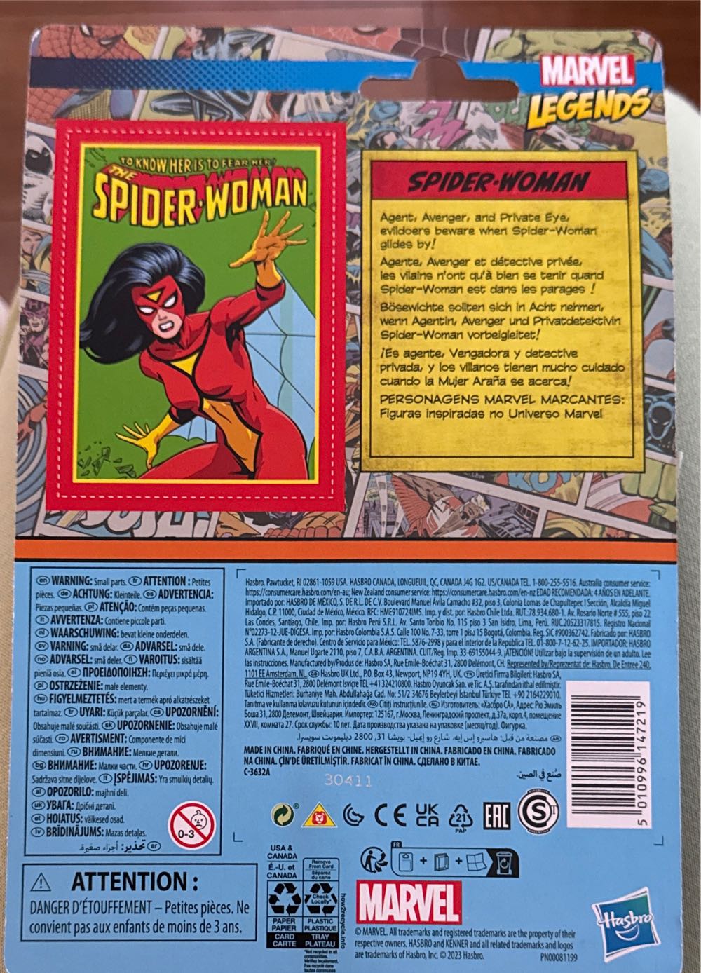 Spider-woman Marvel Legends Series Retro 375 Collection Spider-woman 3.75-inch Collectible  vinyl figure collectible [Barcode 5010996147219] - Main Image 3