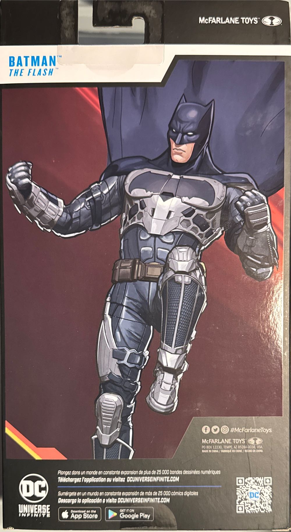 Multiverse Batman Platinum Edition 7” Mcfarlane Dc Multiverse The Flash Movie Batman The Chase Action New The Blue Movie Blue Grey Grey 7” Blue Grey Platinum Edition  vinyl figure collectible [Barcode 787926172928] - Main Image 2