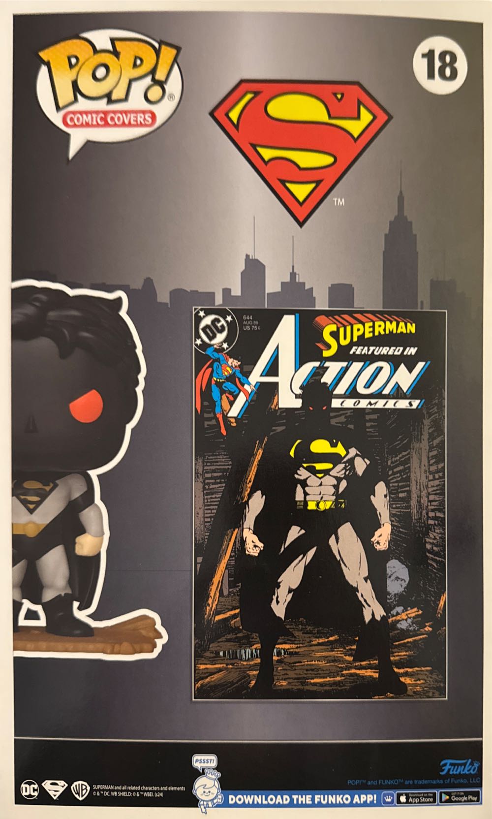 Superman Deluxe Pop 18 - DC Comics vinyl figure collectible [Barcode 889698810739] - Main Image 2