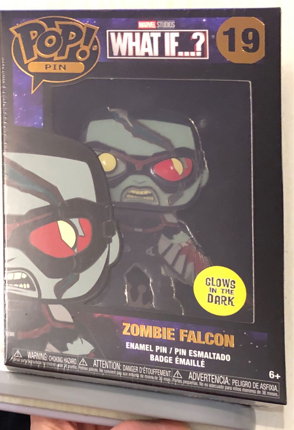 Funko Pop! Pin: Marvel What If…? Zombie Falcon  vinyl figure collectible [Barcode 671803441125] - Main Image 2