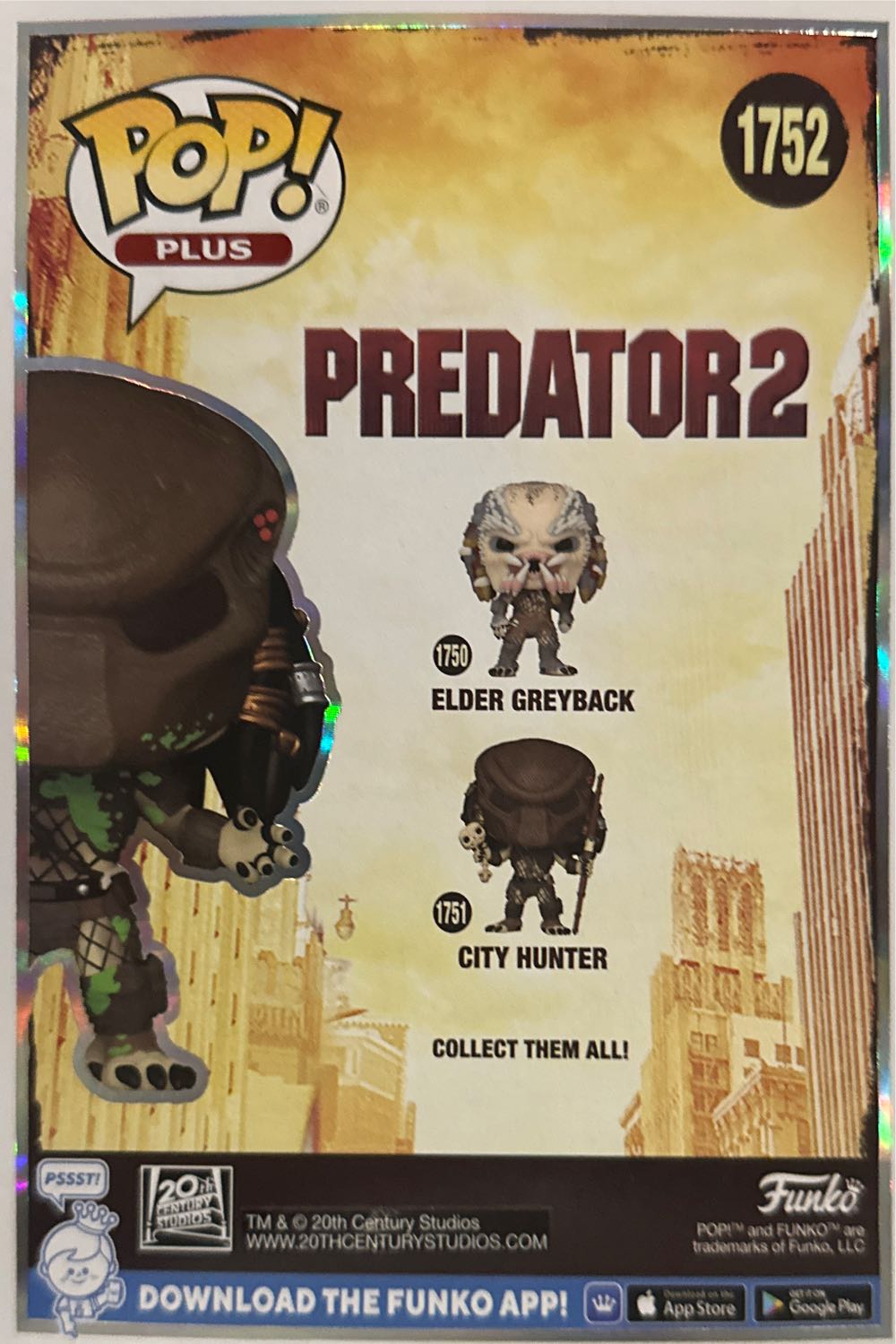 Predator 2: City Hunter (Battle Damaged) - Predator vinyl figure collectible [Barcode 889698850926] - Main Image 3