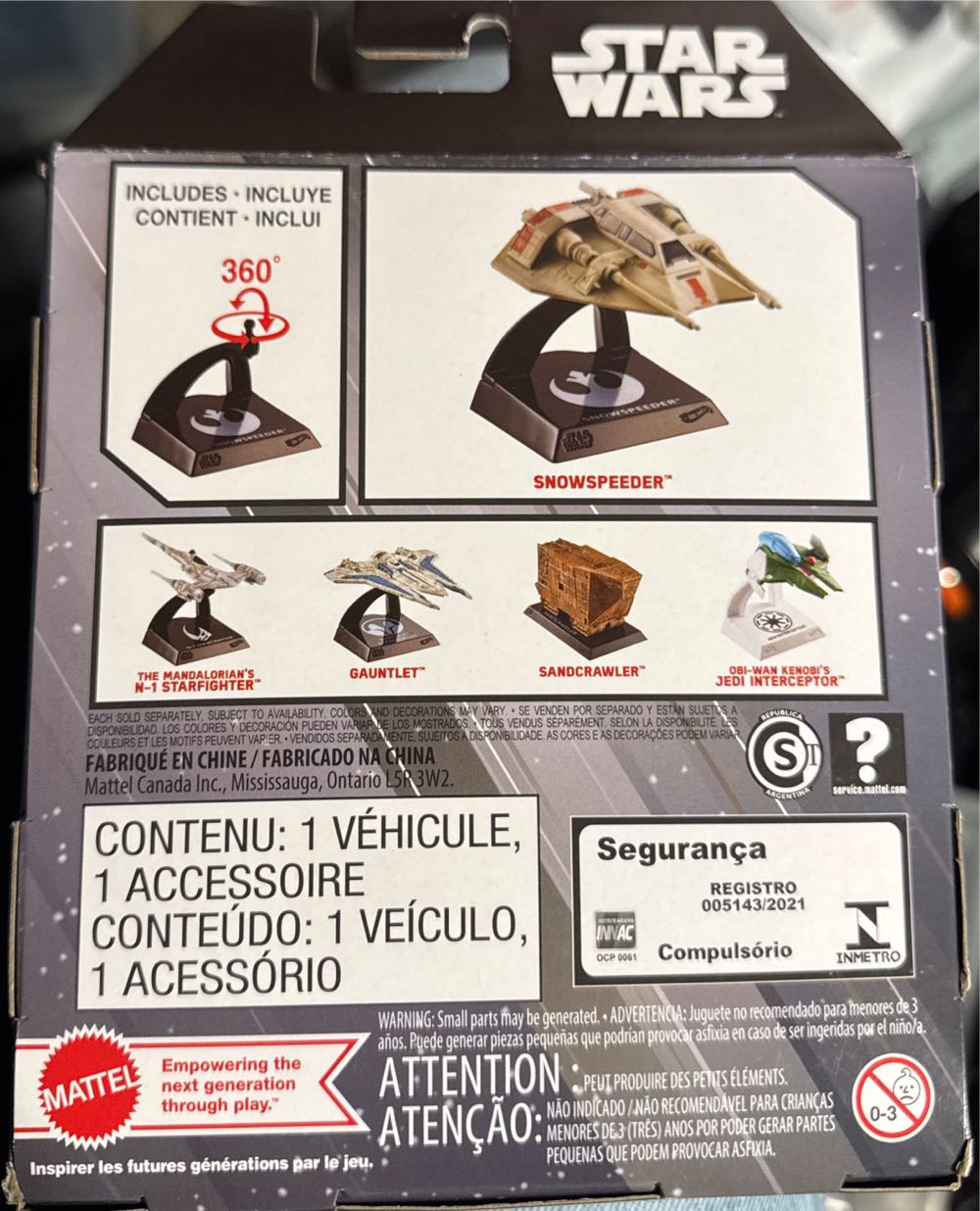 Hot Wheels Star Wars Starships Select Premium Diecast Snowspeeder  vinyl figure collectible [Barcode 194735074747] - Main Image 2