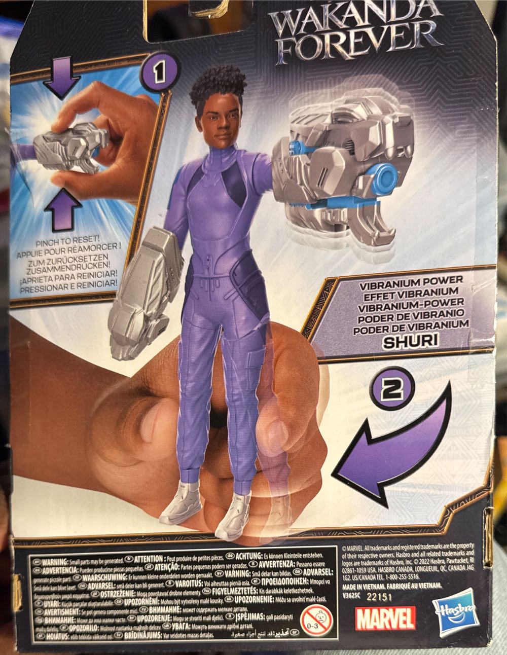 Marvel Studios’ Black Panther Wakanda Forever Vibranium Power Shuri 6-inch Action Figure Toy For Kids Ages 4 And Up  vinyl figure collectible [Barcode 5010994120337] - Main Image 2