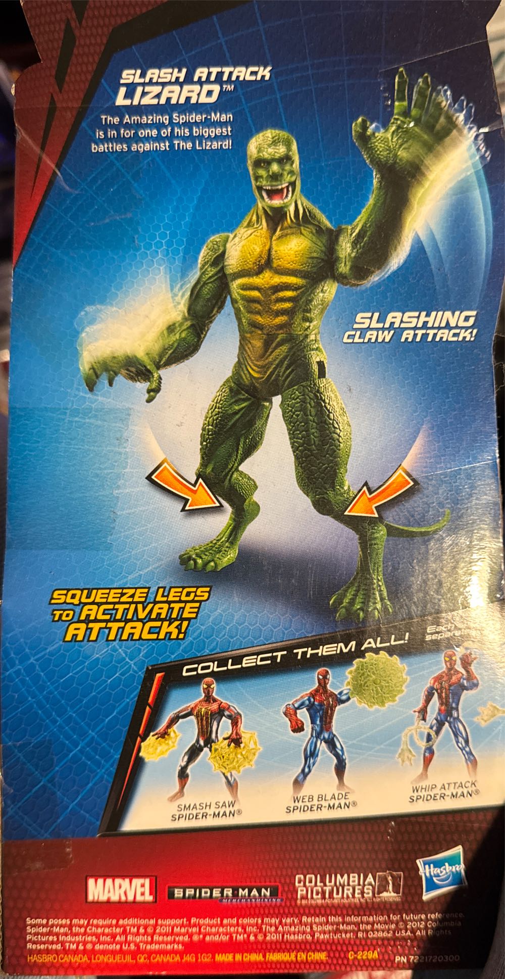 Amazing Spider Man Movie Web Battlers Lizard Slash Attack Action Hasbro  vinyl figure collectible [Barcode 653569691303] - Main Image 2