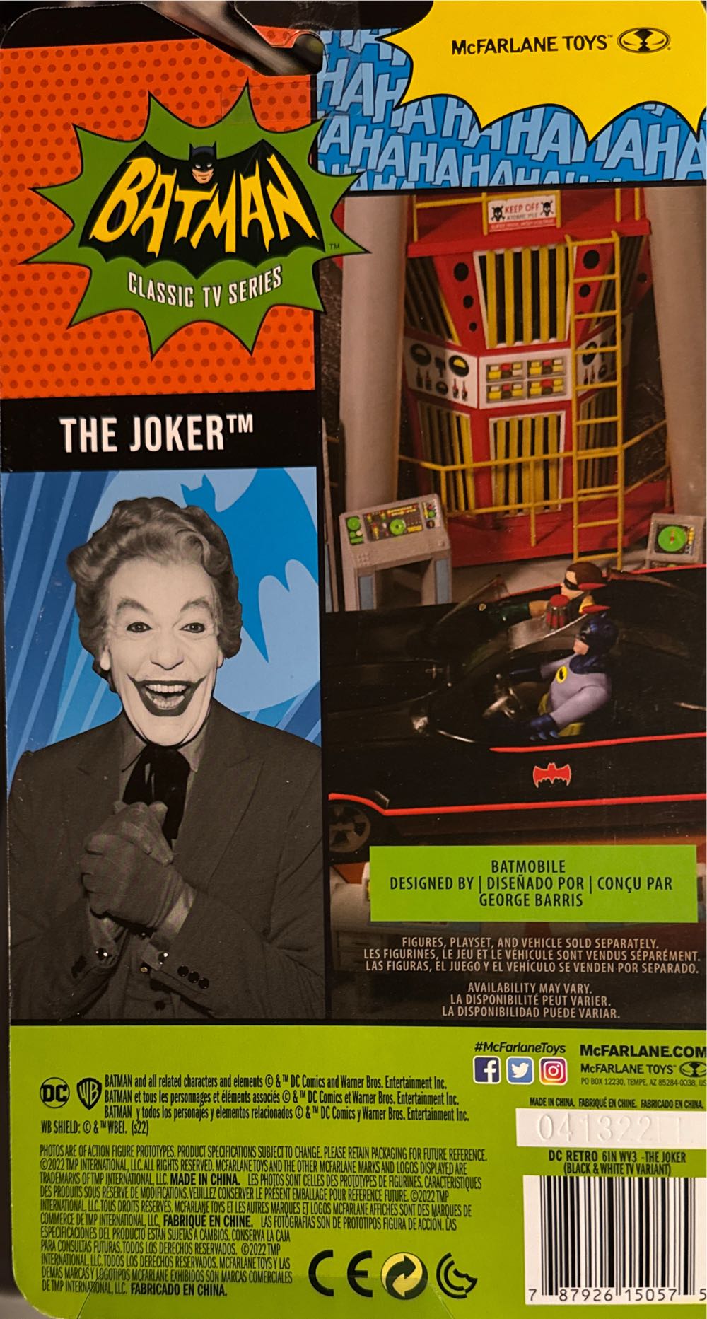 Mcfarlane Toys Dc Multiverse 5-inch Dc Retro The Joker Black And White Action Figure With Action Word Bubbles Collectible Dc Retro ’s Tv Figure – Ages 12  vinyl figure collectible [Barcode 787926150575] - Main Image 2