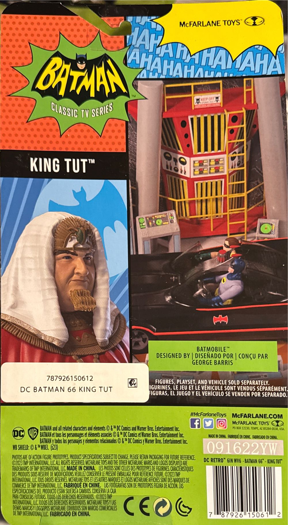 Tut Action Dc Batman Classic Tv Series King Tut 6” Action 66 New Us Mcfarlane Retro 1966 6 Inch Target Exclusive 6” ‘66  vinyl figure collectible [Barcode 787926150612] - Main Image 2