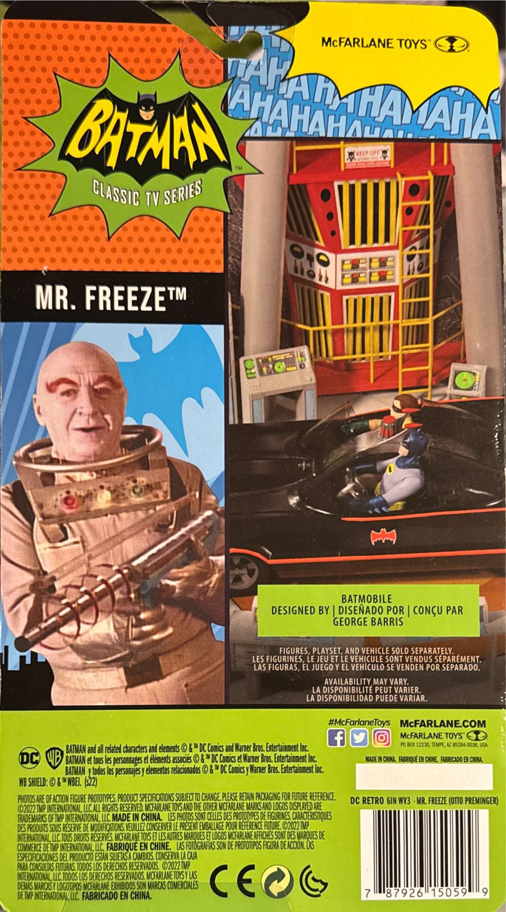 Mcfarlane Toys Dc Multiverse 5-inch Dc Retro Mr. Freeze Otto Preminger Action Figure With Action Word Bubbles Collectible Dc Retro ’s Tv Figure – Ages 12  vinyl figure collectible [Barcode 787926150599] - Main Image 2