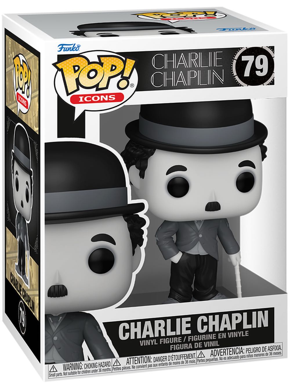 #79 - Charlie Chaplin - Celebrities vinyl figure collectible [Barcode 889698810159] - Main Image 2