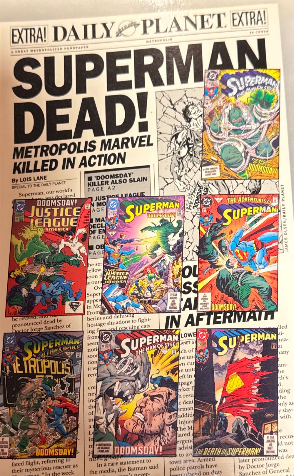 Superman Dc The Death Of Superman Graphic Novel  vinyl figure collectible [Barcode 070989391505] - Main Image 2