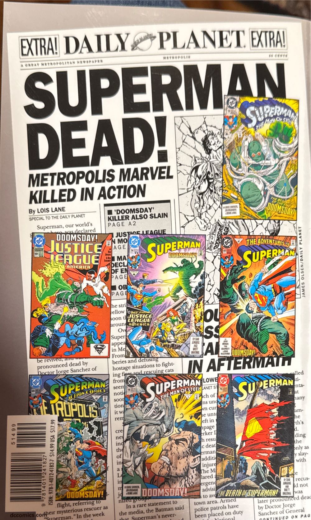 The Death Of Superman Cover Variant  vinyl figure collectible [Barcode 9781401241827] - Main Image 2