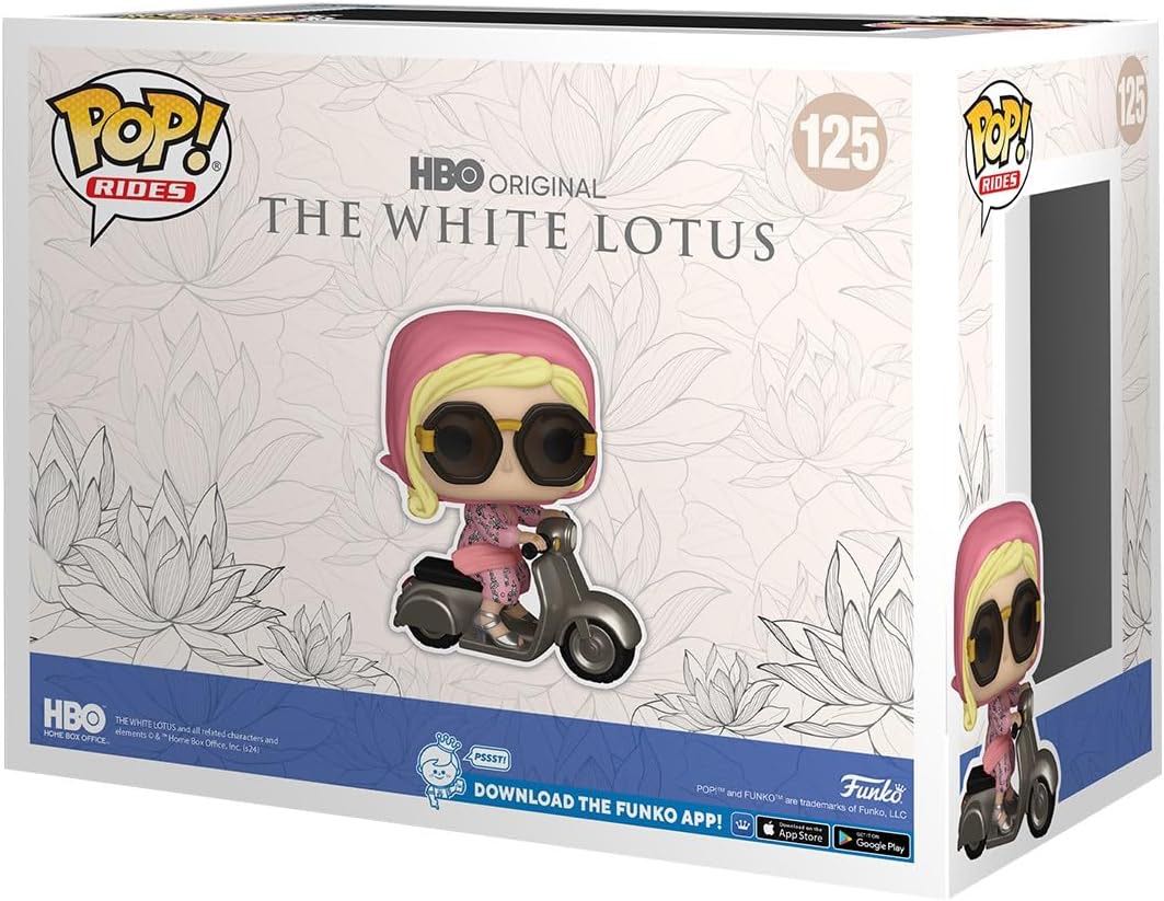 Tanya Mcquoid on Scooter - 125 (The White Lotus) HBO - Funko Pop Rides  vinyl figure collectible [Barcode 889698812054] - Main Image 3