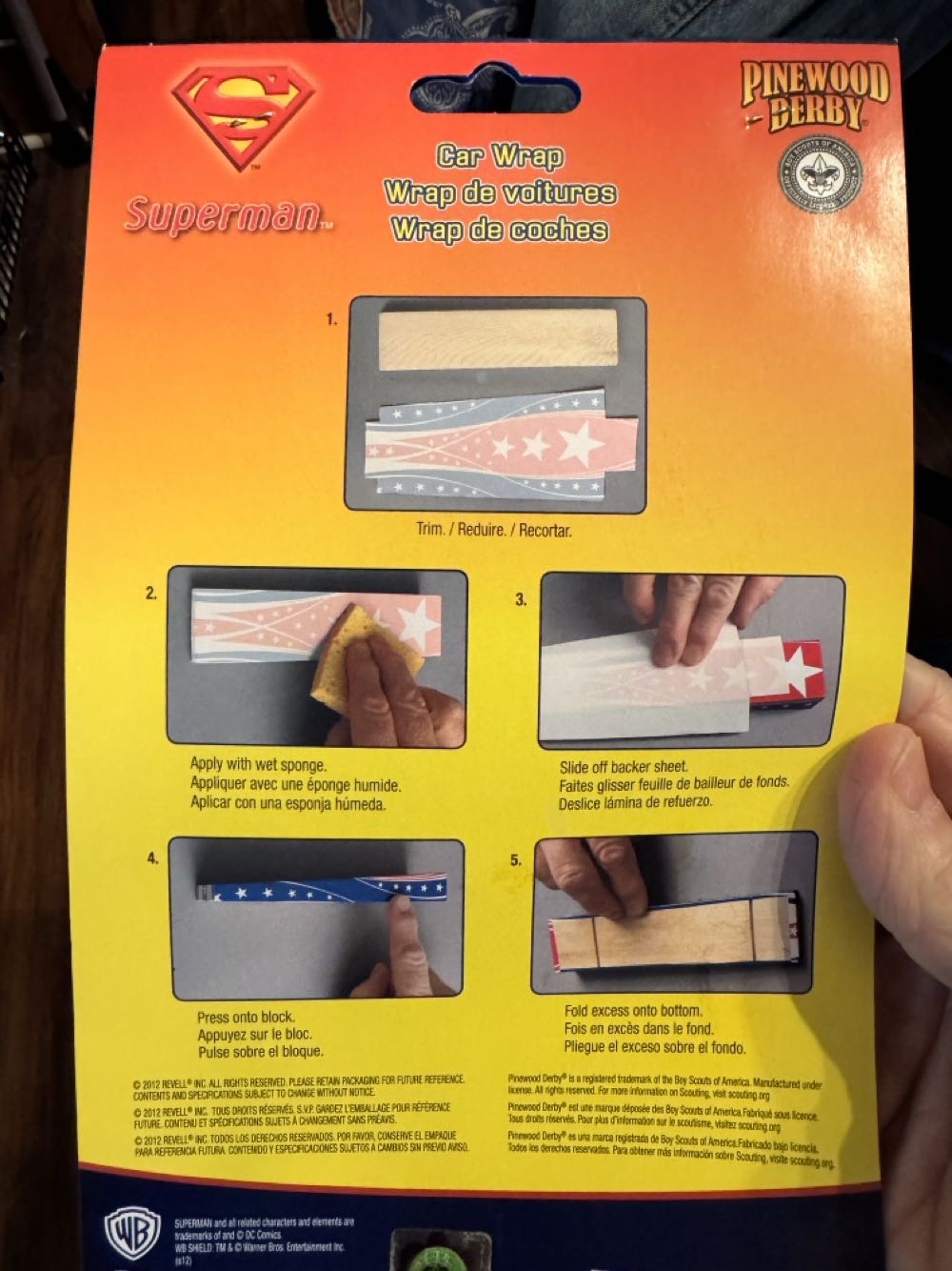 Superman Revell Model Kits Pinewood Derby Car Wrap  vinyl figure collectible [Barcode 031445094118] - Main Image 2