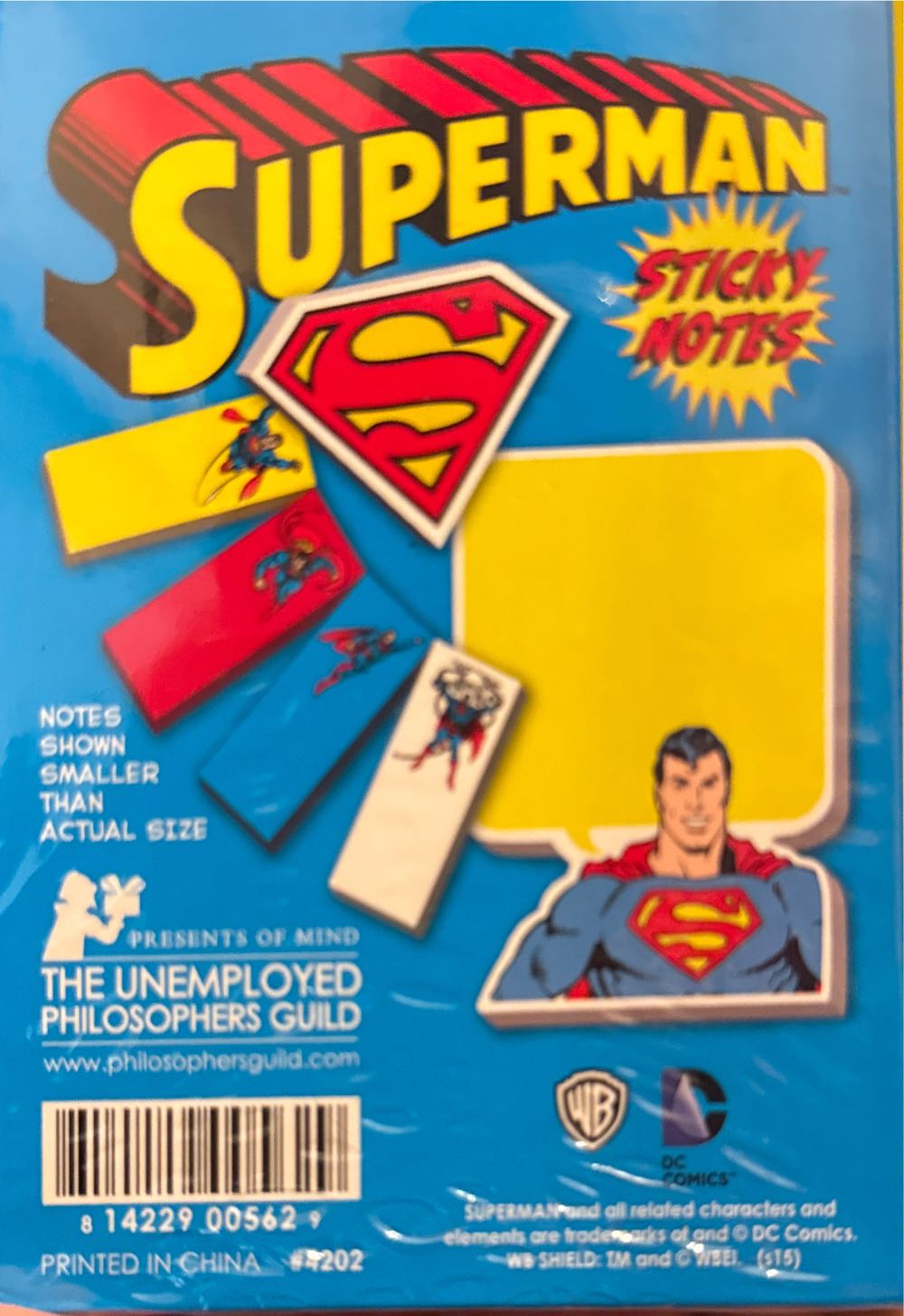 Dc Superman Sticky Notes Booklet  vinyl figure collectible [Barcode 814229005629] - Main Image 2