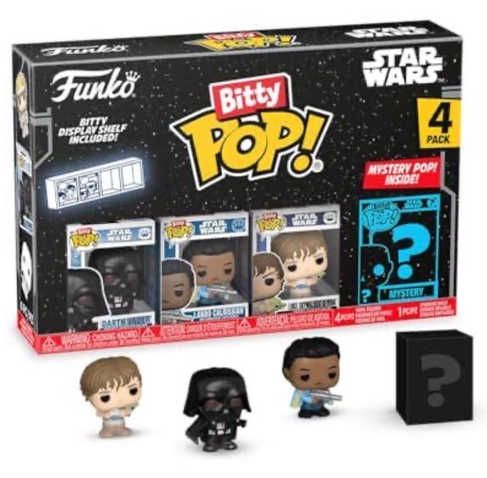 Bitty Pop: Star Wars-Darth Vader, Lando Calrissian, Luke Skywalker, Yoda & Han Solo In Carbonite  - Star Wars vinyl figure collectible [Barcode 889698836715] - Main Image 4