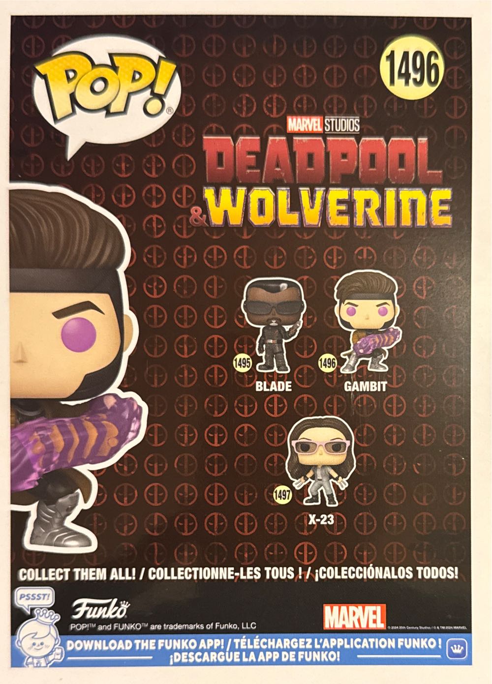 Deadpool & Wolverine: Gambit - Deadpool vinyl figure collectible [Barcode 889698848480] - Main Image 4
