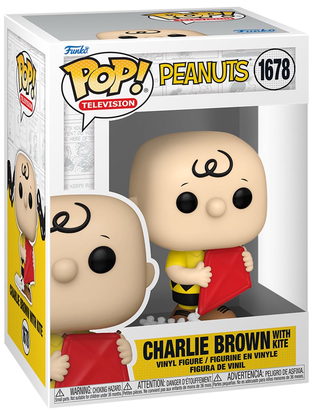 Charlie Brown with Kite - 1678 (peanuts) Funko Pop Television - Peanuts vinyl figure collectible [Barcode 889698835060] - Main Image 2