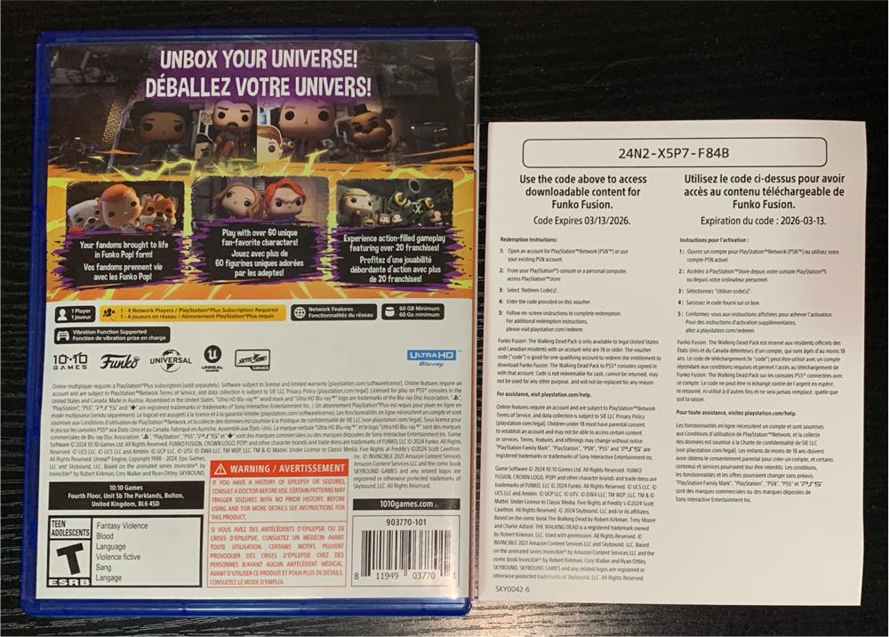 Funko Fusion [Includes The Walking Dead Pack] [PlayStation 5]  vinyl figure collectible [Barcode 811949037701] - Main Image 2