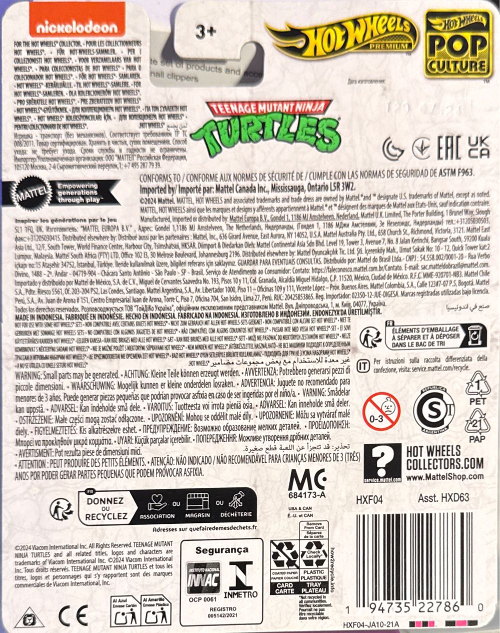 Hot Wheels Ninja Turtles Tmnt Model Party Wagon Die Cast Scale 1:64 Length 7 Cm Pop Culture Hxf04  vinyl figure collectible [Barcode 194735227860] - Main Image 2