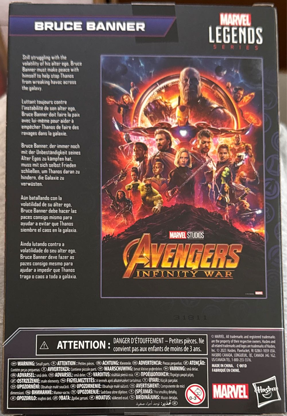 Marvel Hasbro Legends Series Bruce Banner Avengers: Infinity War Collectible 6 Inch Action Figures Legends Action Figures  vinyl figure collectible [Barcode 5010996142771] - Main Image 3