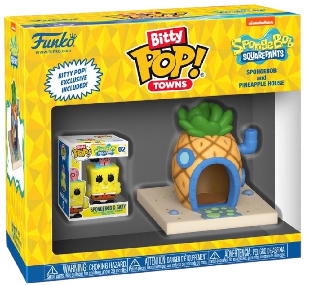 Bitty Pop! Town: Spongebob / Gary & Pineapple House - SpongeBob SquarePants vinyl figure collectible [Barcode 889698836388] - Main Image 2