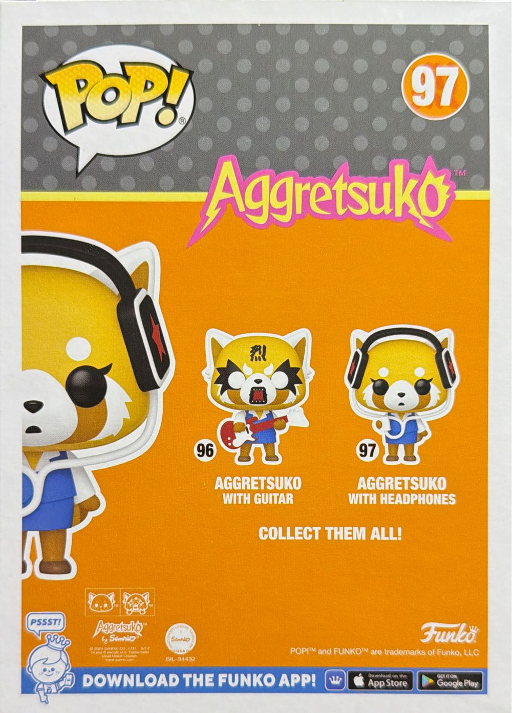 Aggretsuko With Headphones  vinyl figure collectible [Barcode 889698803922] - Main Image 2