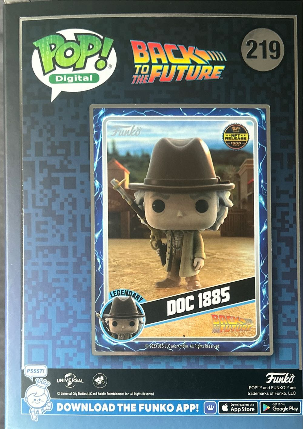 Funko Digital #219 Back To The future Doc 1885 NFT release - Back to the Future vinyl figure collectible [Barcode 889698815185] - Main Image 2