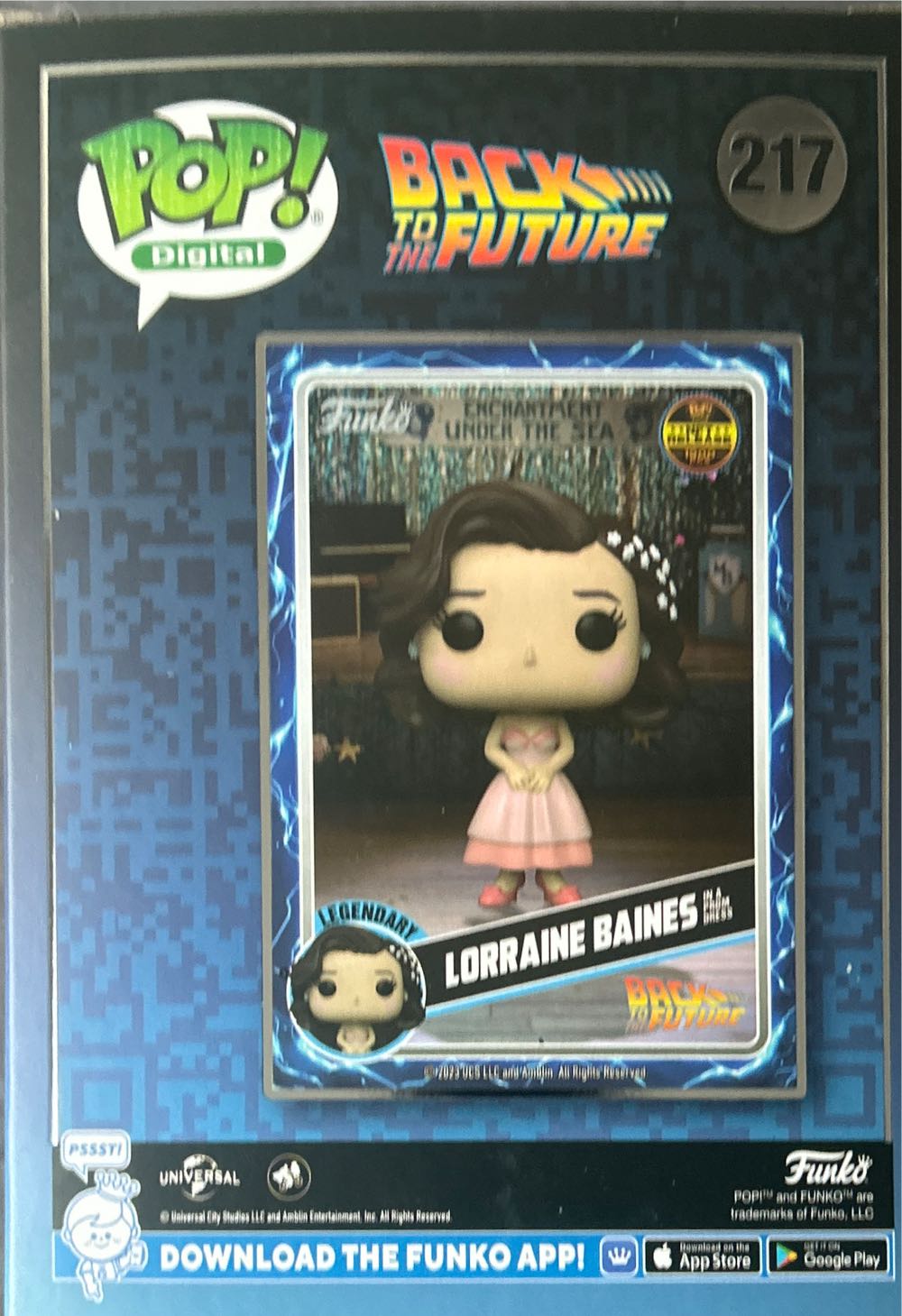 Funko Digital #217 Back To The future Lorraine Baines In A Prom Dress NFT release - Back to the Future vinyl figure collectible [Barcode 889698815161] - Main Image 2