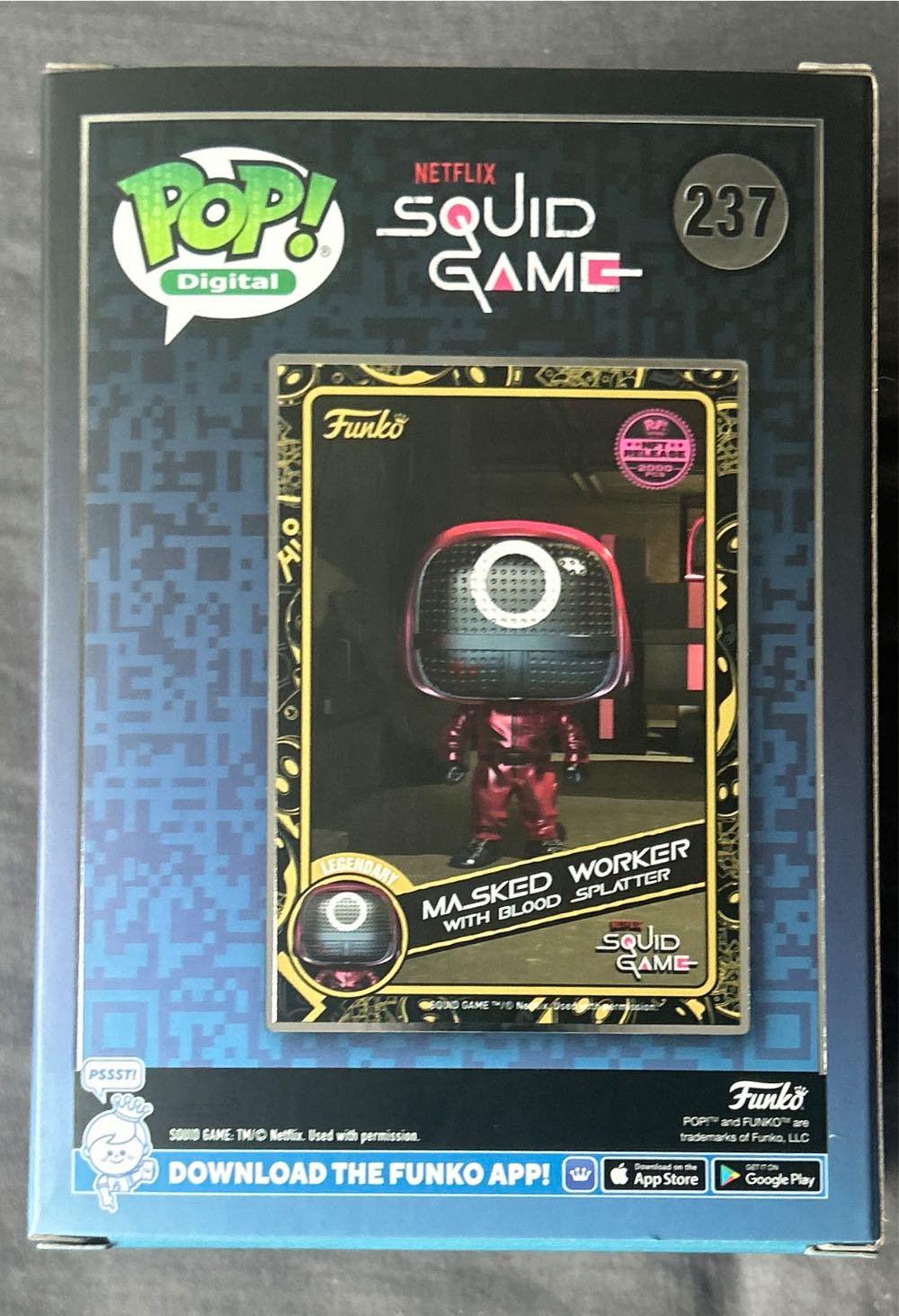 Masked Worker With Blood Splatter  vinyl figure collectible [Barcode 889698815222] - Main Image 2