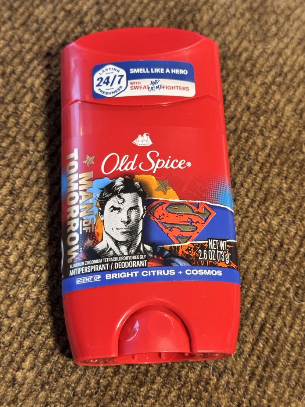 Superman Themed Old Spice Deodorant Man Of Tomorrow Superman  vinyl figure collectible [Barcode 012044061732] - Main Image 2