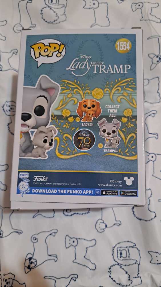 1554-Tramp With Puppy - Disney vinyl figure collectible [Barcode 889698835695] - Main Image 2