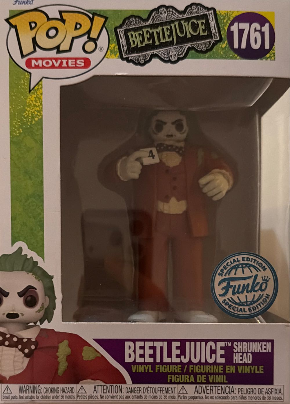 Beetlejuice -1761- Beetlejuice (Shrunken Head) - Beetlejuice vinyl figure collectible [Barcode 889698848626] - Main Image 4
