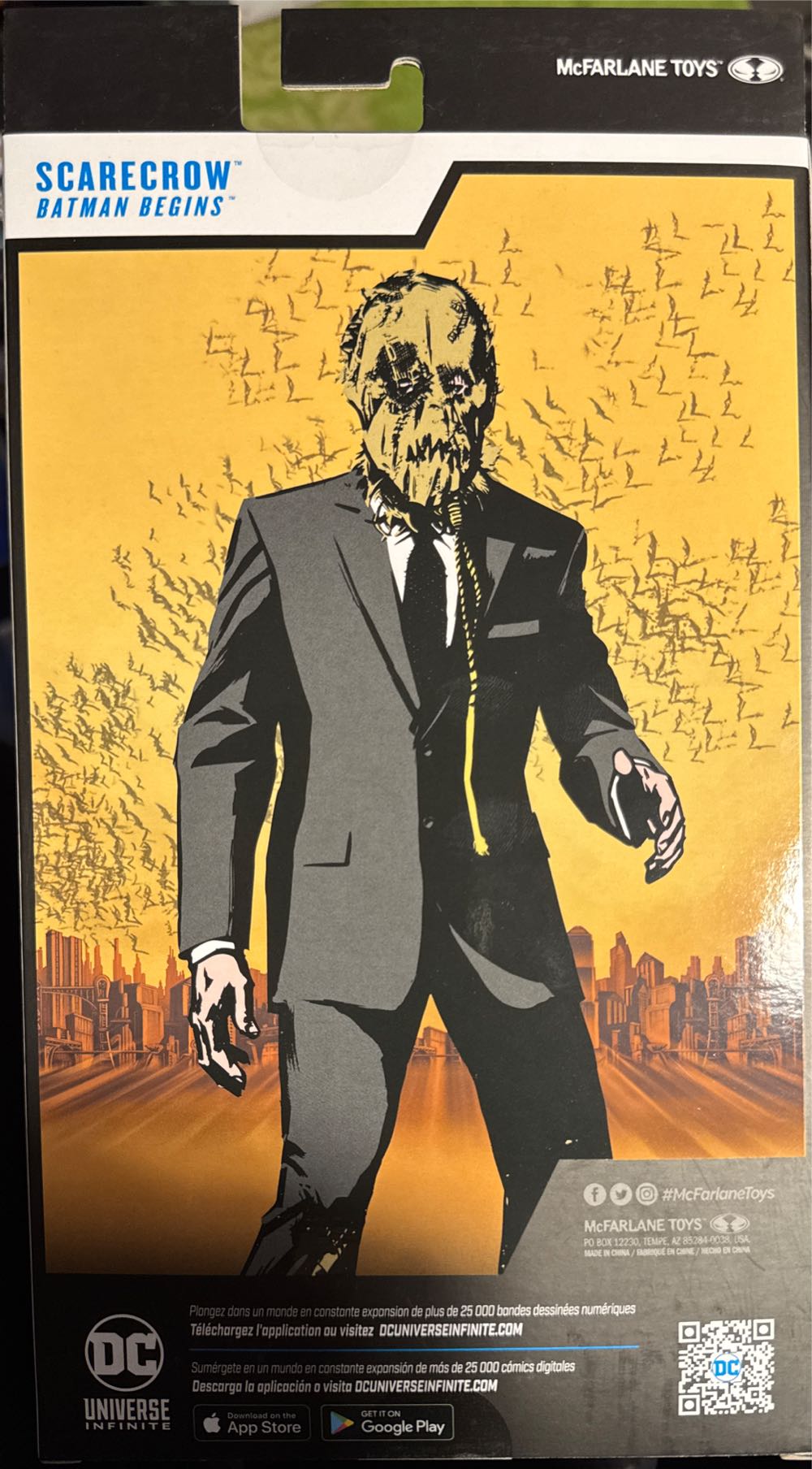 Mcfarlane Dc Multiverse Batman Begins Scarecrow Red Platinum 7” Action Hand Movie  vinyl figure collectible [Barcode 787926173734] - Main Image 2