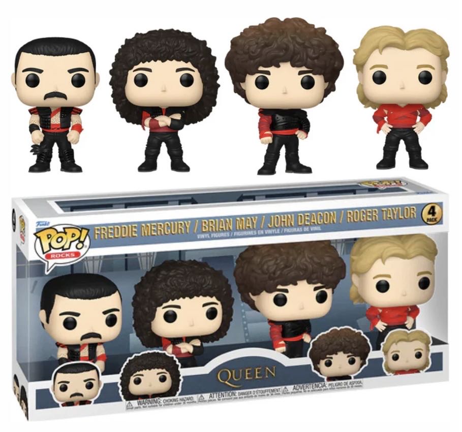 Queen (Radio Gaga): Freddie Mercury / Brian May / John Deacon / Roger Taylor 4-Pack - Queen vinyl figure collectible [Barcode 889698706025] - Main Image 2