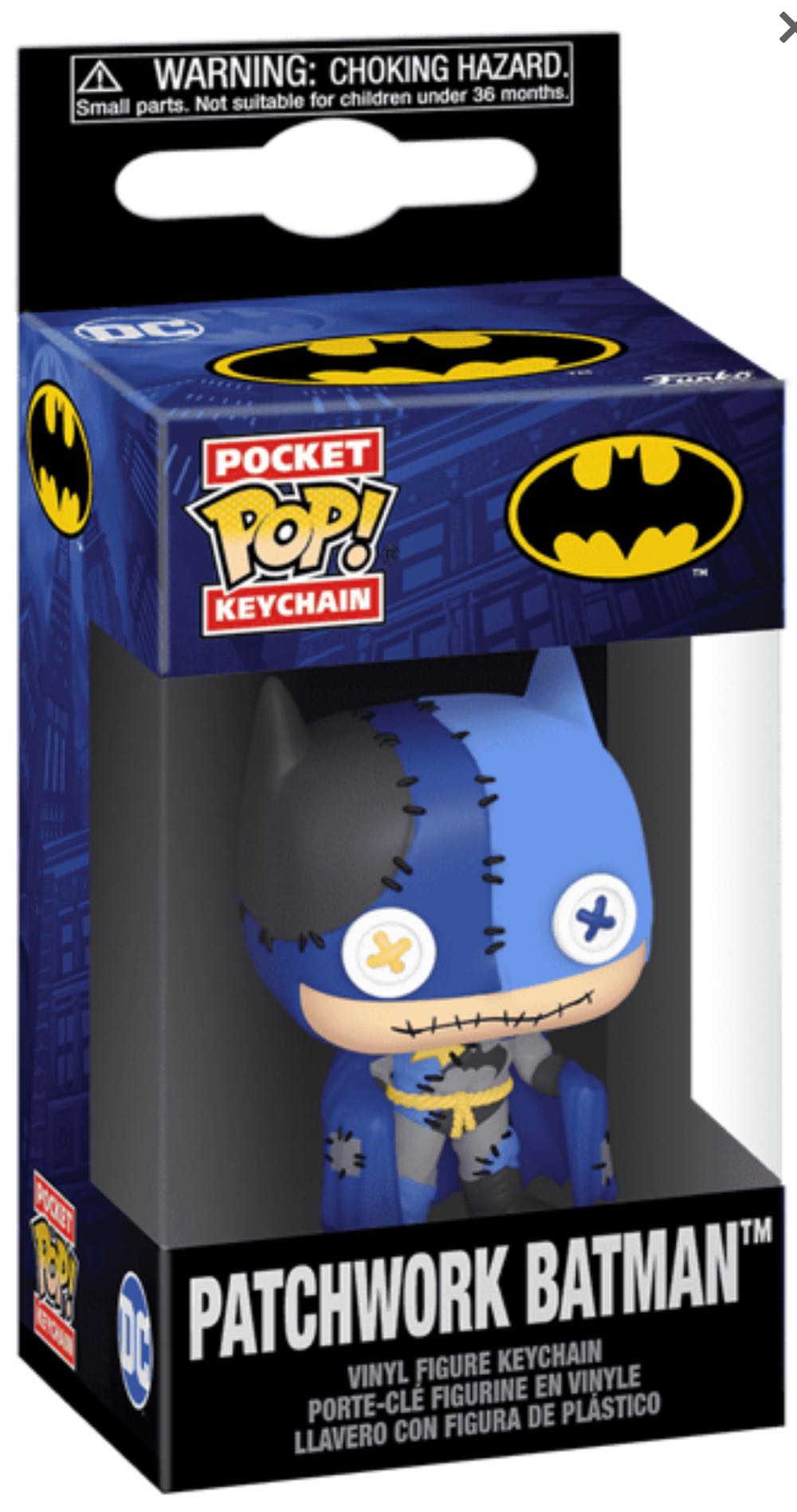Funko Pop! Keychain: Patchwork Batman  vinyl figure collectible - Main Image 2